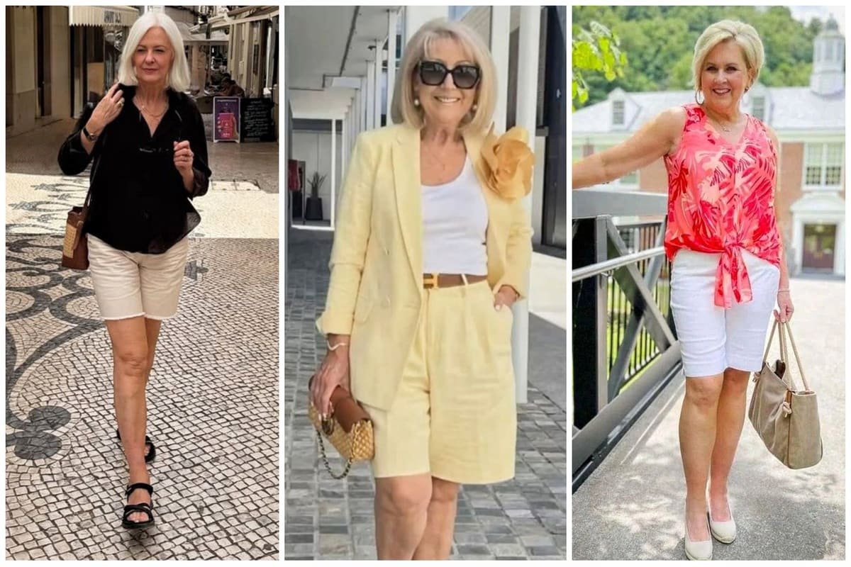 Shorts Outfit Ideas For Women In 60s